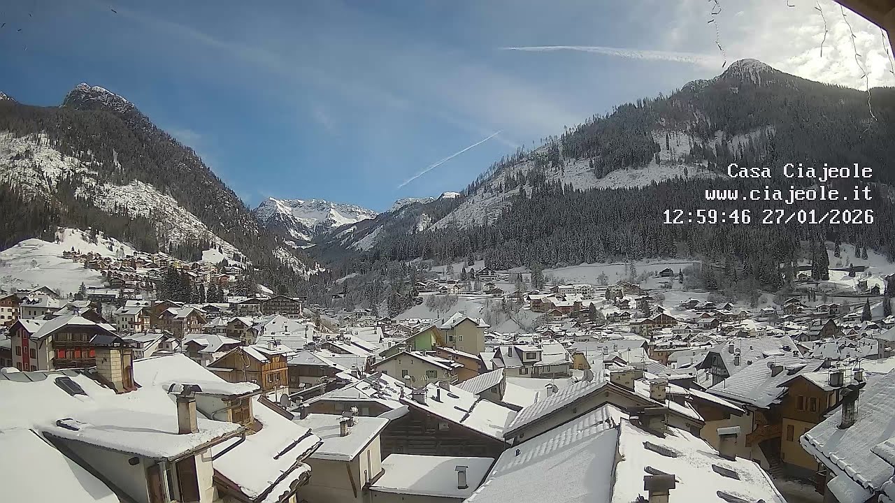 Timelapse 27/01/2026 - Webcam Casa Ciajeole - Moena, Val di Fassa, Dolomiti