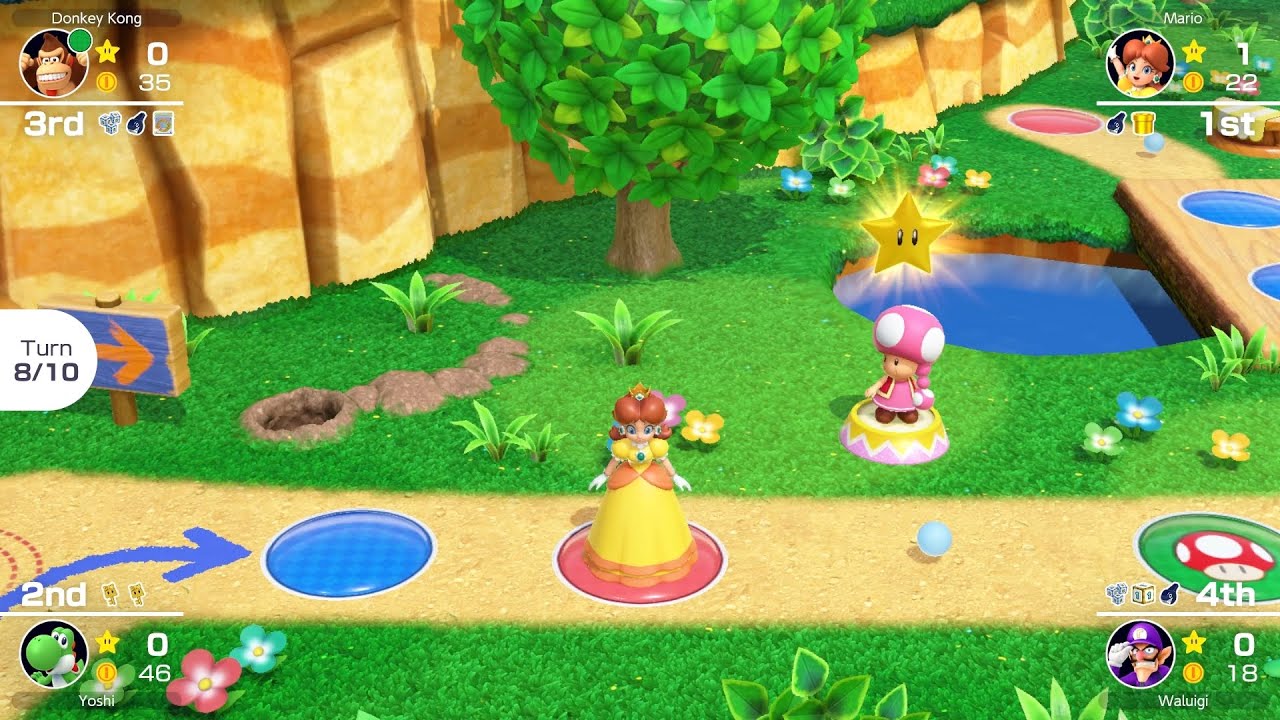 Mario Party Superstars #770 Woody Woods Daisy vs Donkey Kong vs Waluigi vs Yoshi