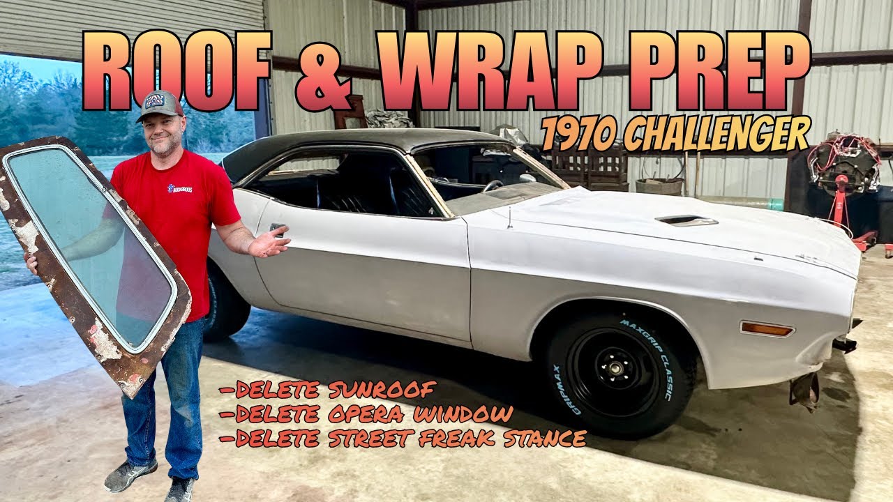 Saving my 1970 Dodge Challenger | New Roof & Wrap Prep | Opera Window Delete | Shorten Lift Shackles