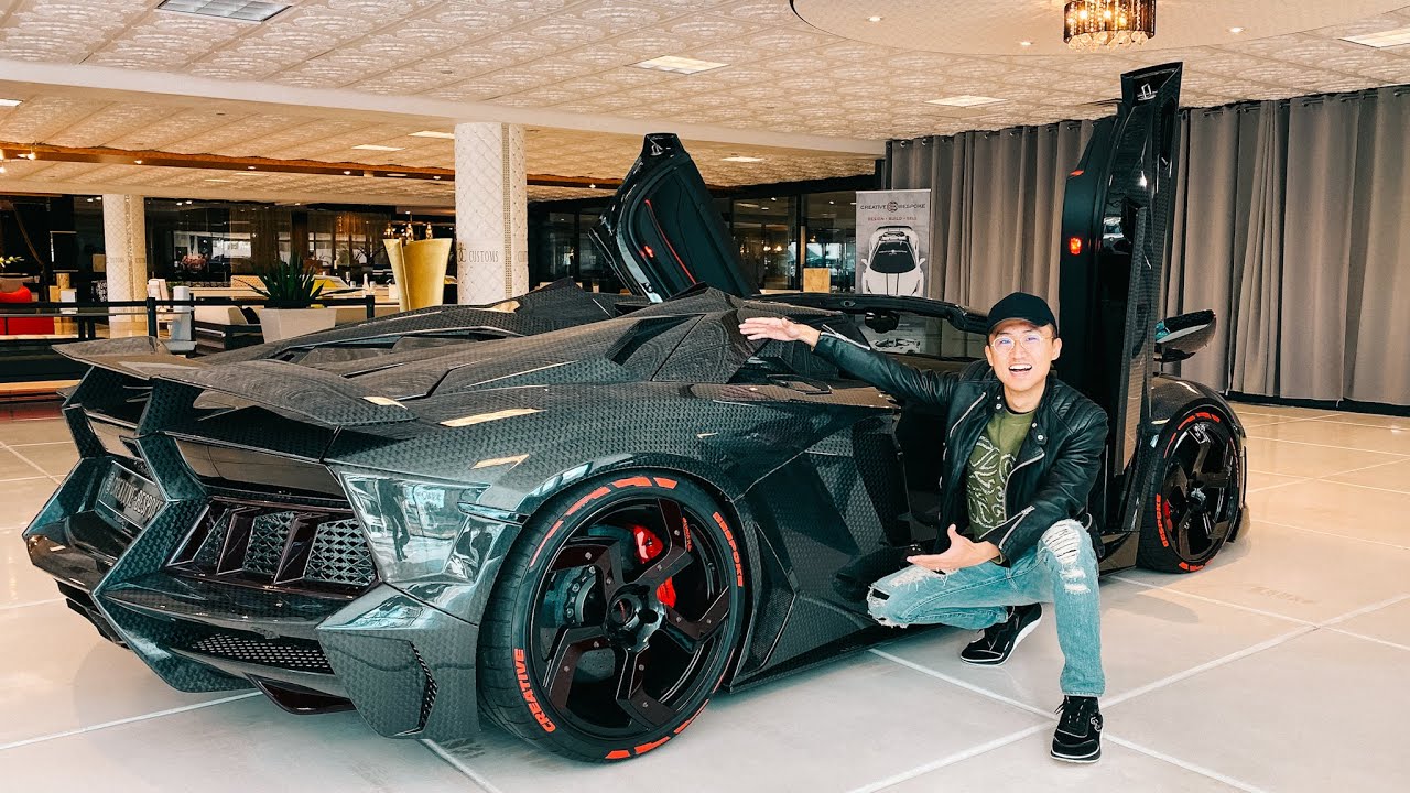 全球限量三台B-2轰炸机纹路碳纤维敞篷大牛- Full Carbon Mansory Aventador S Roadster