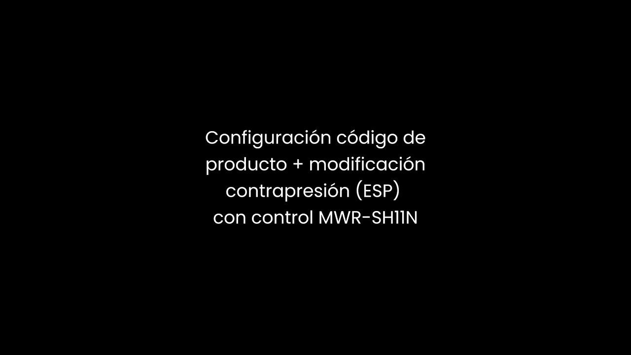 Configuración Avanzada: Código de Producto y ESP con MWR-SH11N