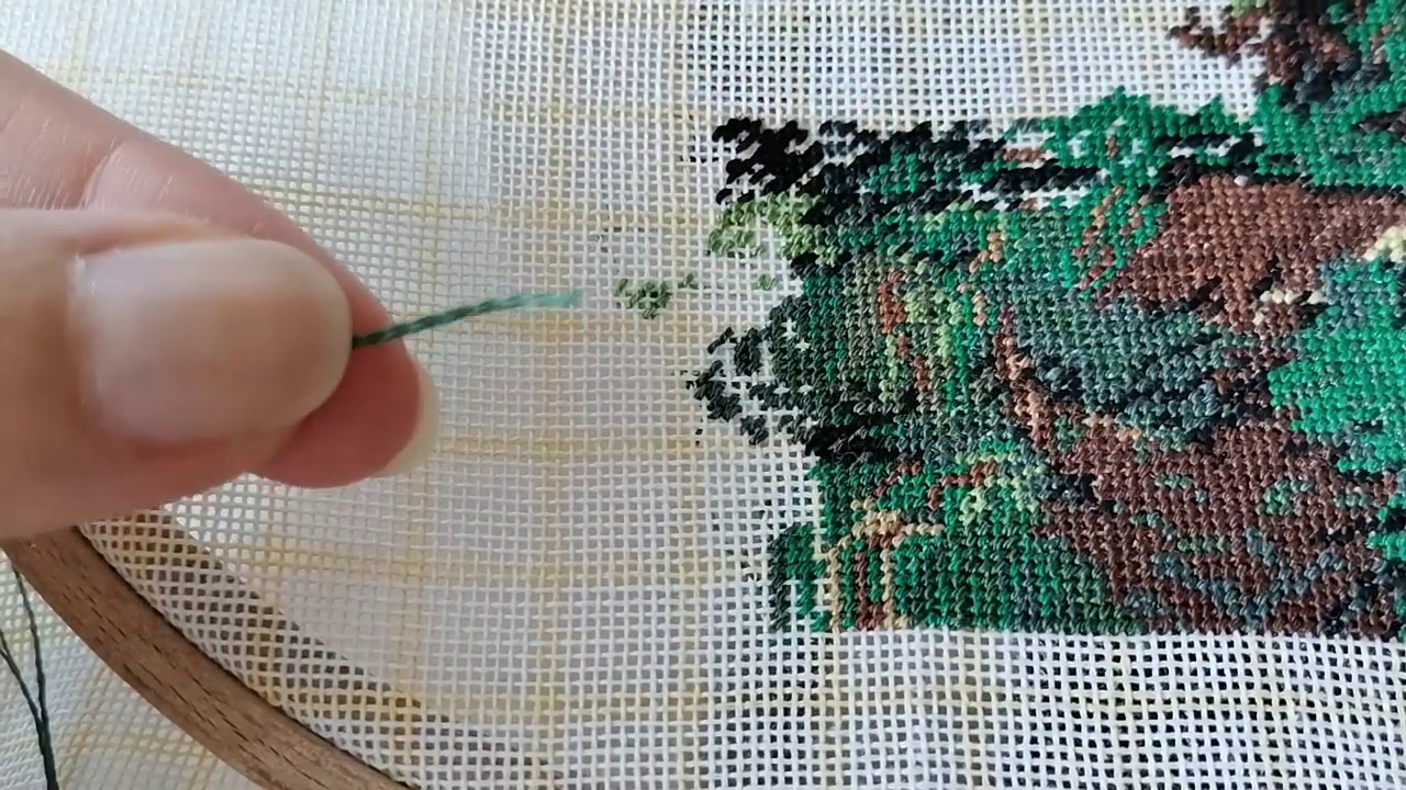 Goblen. Cum prind la început și la sfârșit firul fără buclă și fără sa întorc ghergheful. Varianta 1