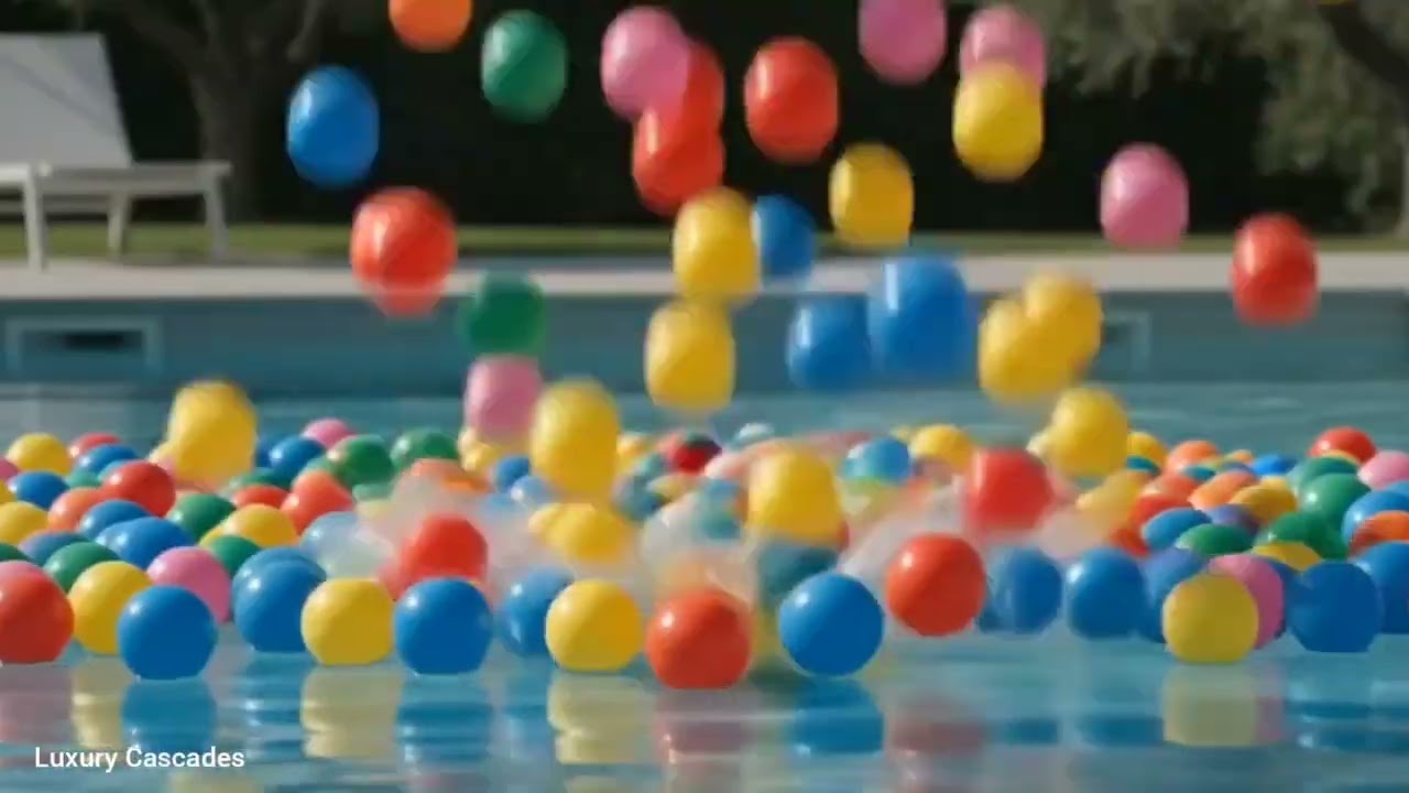 100,000 Balls in a Pool Most SATISFYING Splash Ever! #oddlysatisfying #asmr #satisfying