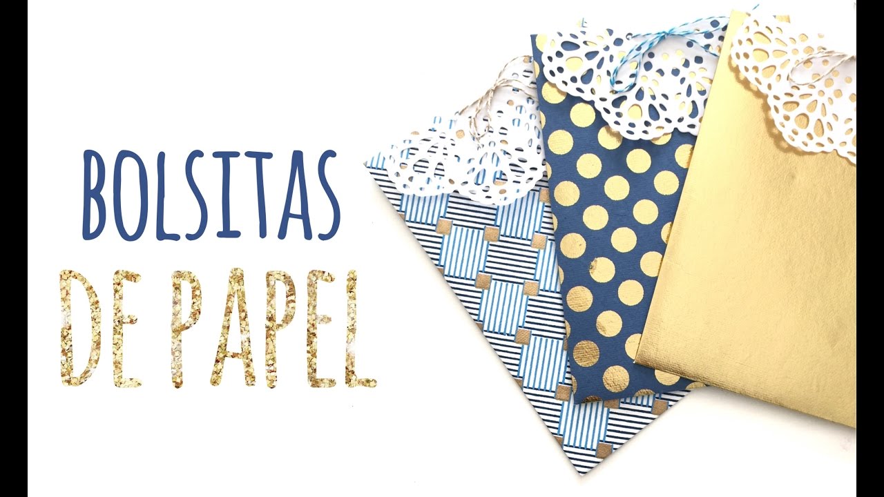 Cómo hacer bolsitas de papel - TUTORIAL DIY
