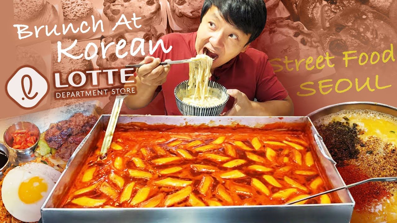 ULTIMATE Brunch в корейском универмаге LOTTE | Вращающиеся суши и уличная еда в Сеуле