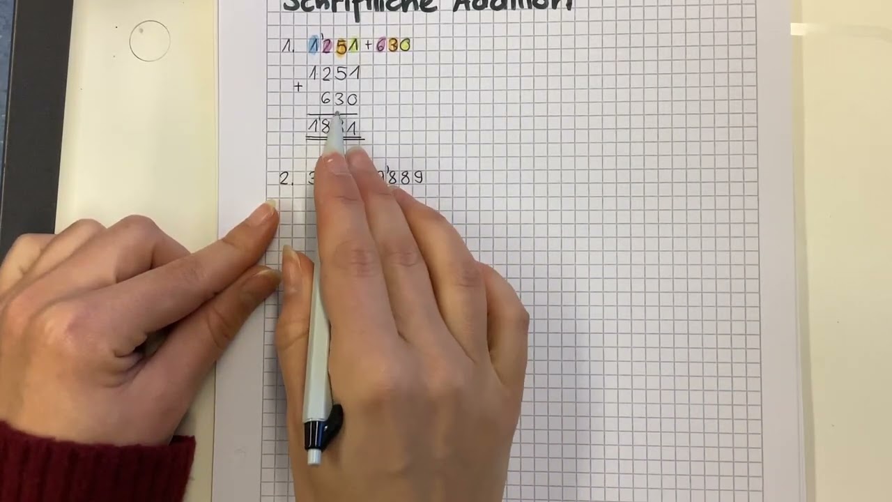 Schriftliche Addition (4. Klasse)