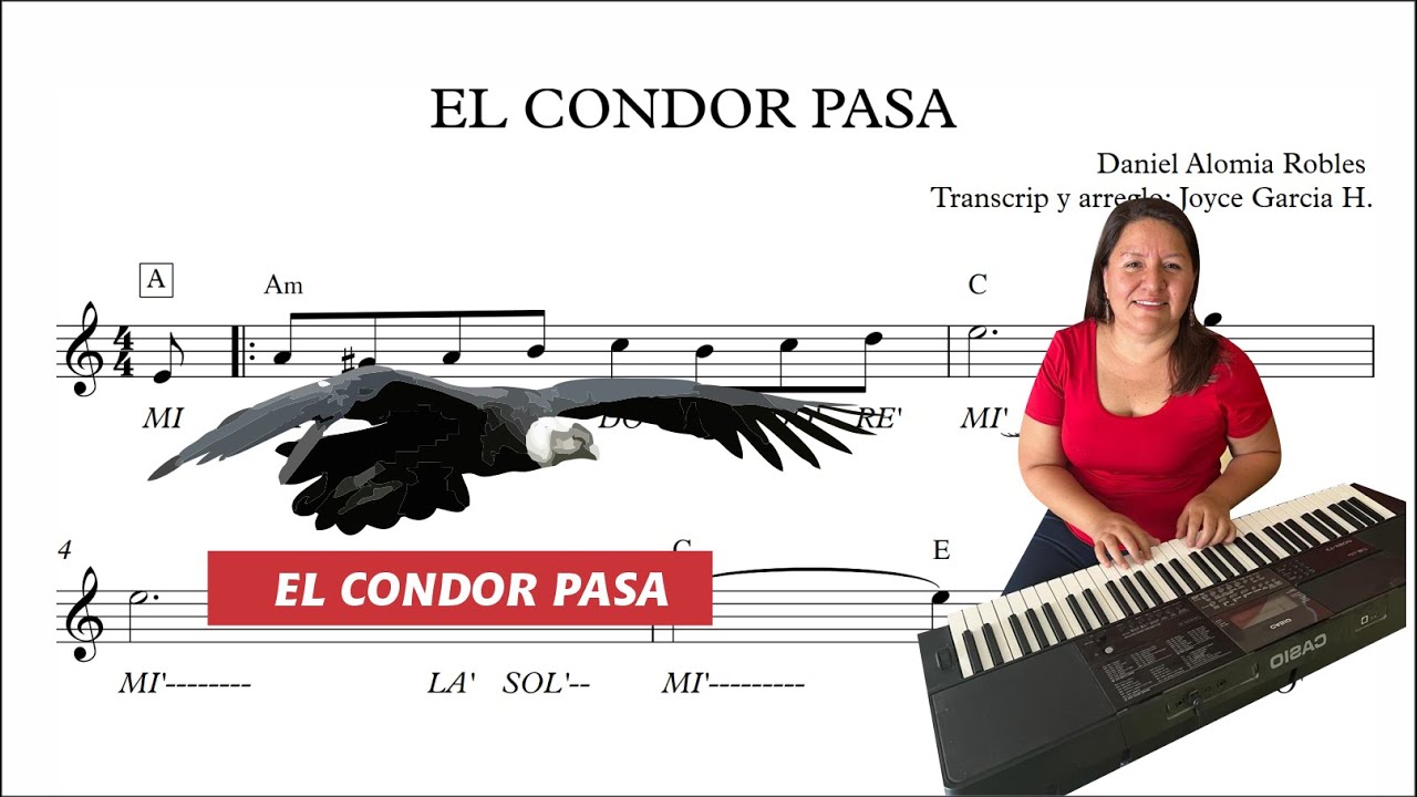 🎵🇵🇪El condor pasa - (Partitura) flauta, violín, guitarra, melódica, piano