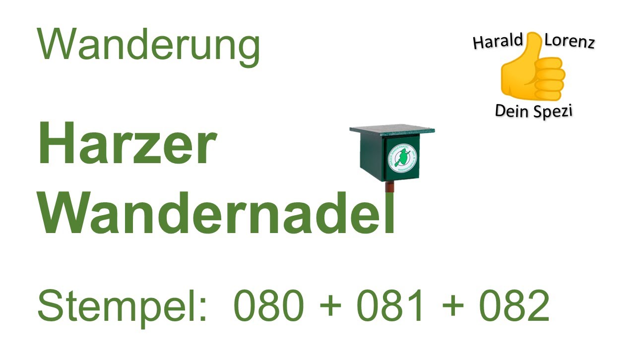 Harzer Wandernadel: Stempel 080, 081 und 082