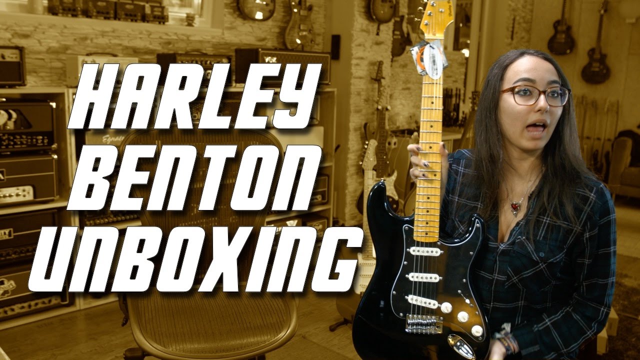 Harley Benton Unboxing and 1st Impressions with Kiana (4 Guitars)