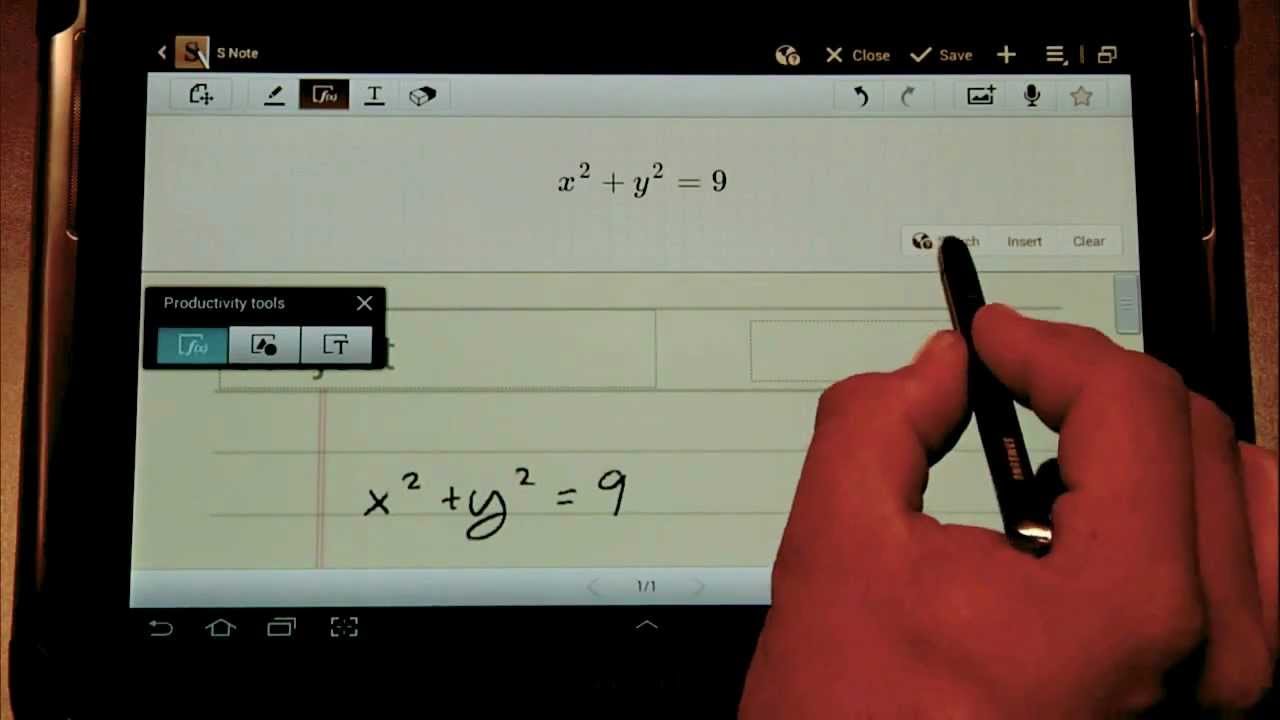 S Note Tutorial on Jelly Bean Note 10.1 (Android 4.1)