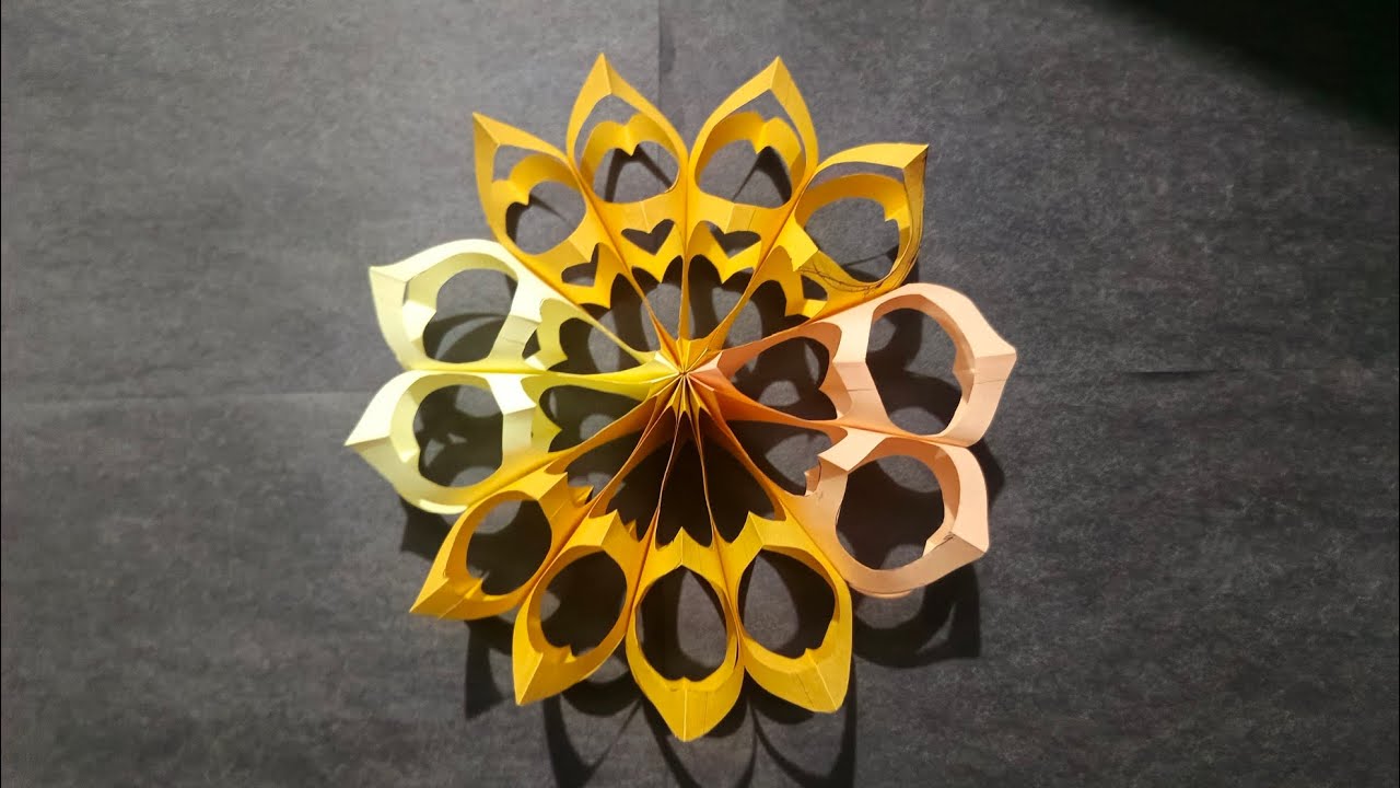 How to make a Amazing Heart Design Paper Flower Craft | Easy DIY Wall Decoration from Color Paper
