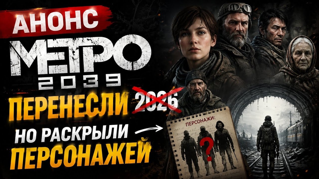 Анонс Метро 2039 перенесли, но раскрыли персонажей