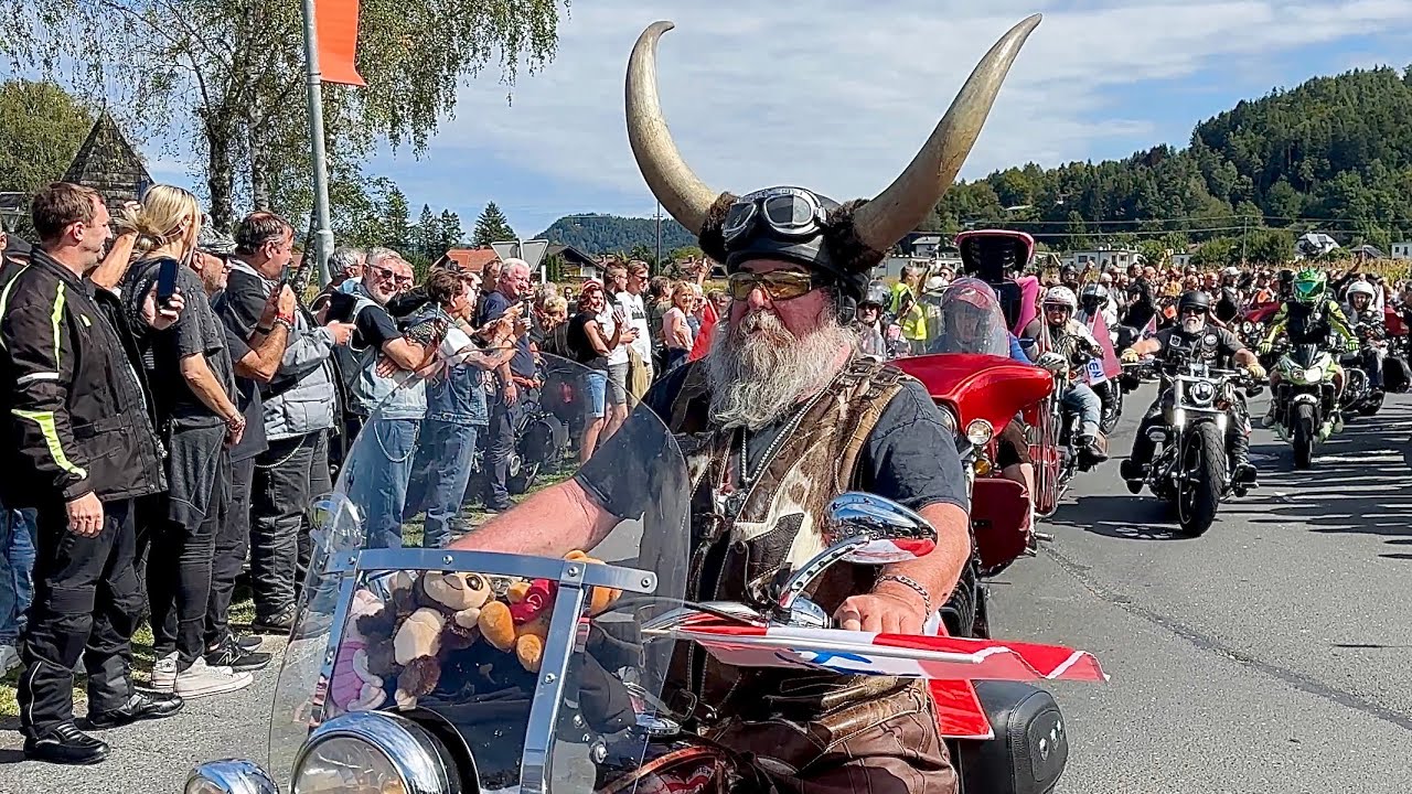 European Bike Week 2025 FULL PARADE | Harley-Davidson Custom Bikes at Faak am See, Austria