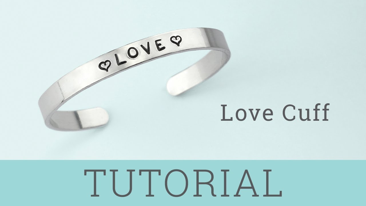 Metal Stamped Love Cuff