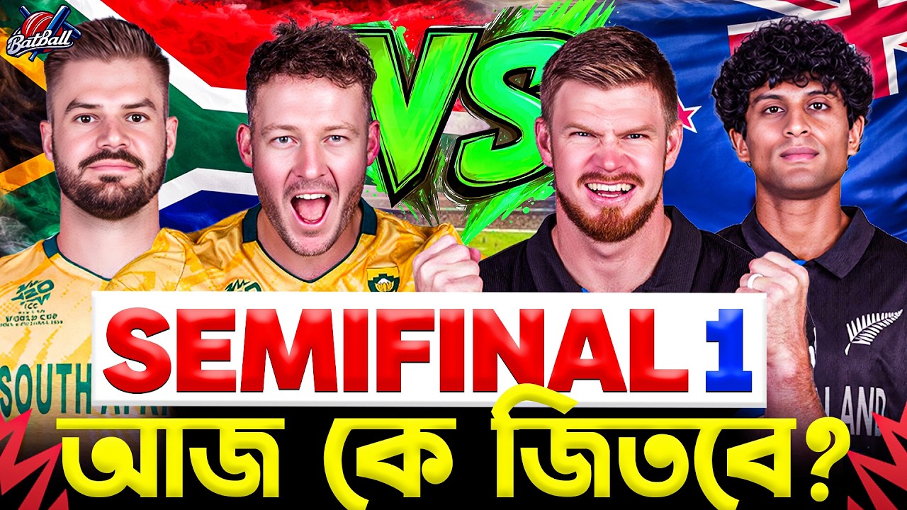 আজ ফাইনালে কে যাবে&mdash;দক্ষিণ আফ্রিকা নাকি নিউজিল্যান্ড? 🔥 | SA vs NZ | 1st Semi-Final | T20 World Cup