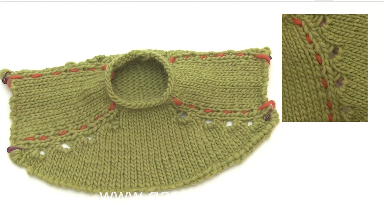 How to increase to saddle shoulder by working 5 stitches in the same stitch