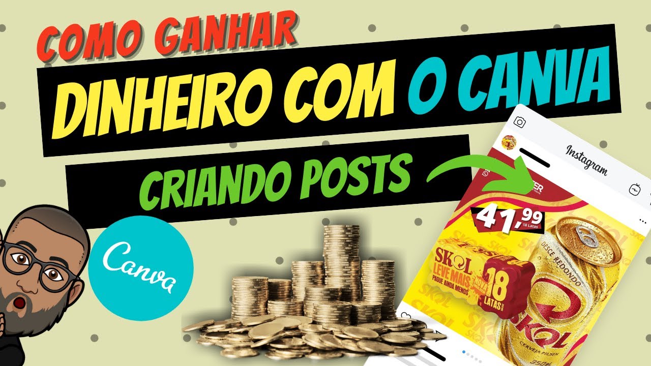 Como Ganhar dinheiro com CANVA com posts no Instagram 2020