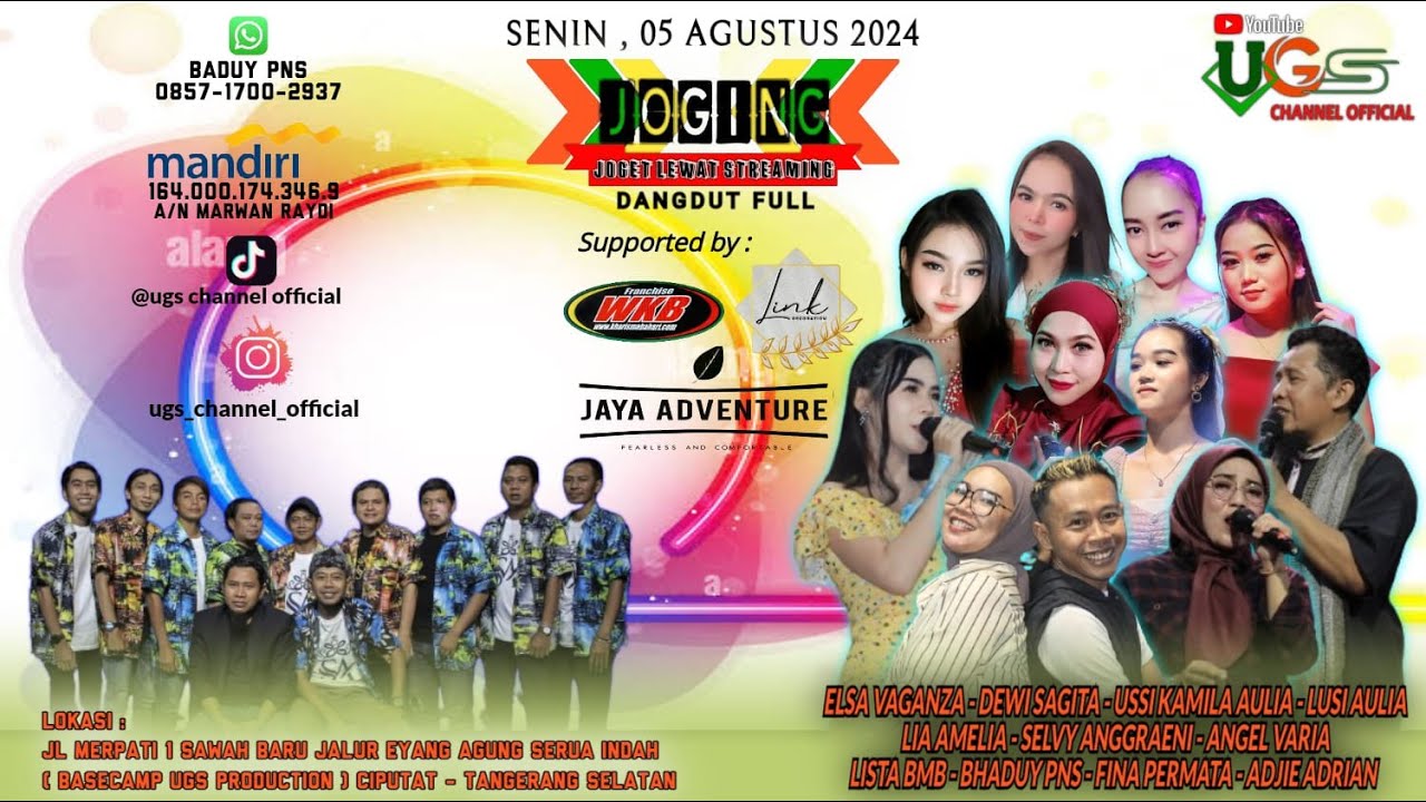 Live Streaming Ugs Channel Official -  Jogging - 5 Agustus, 2024