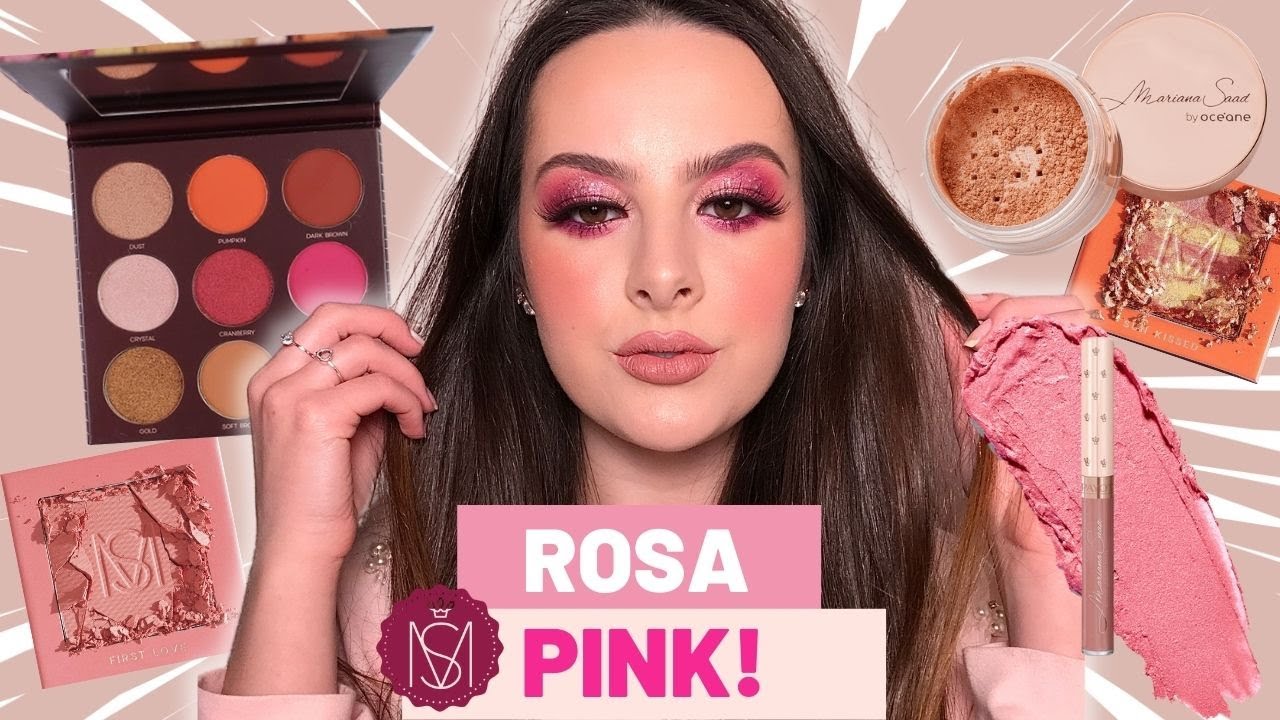 Make Rosa Pink com Linha Mari Saad