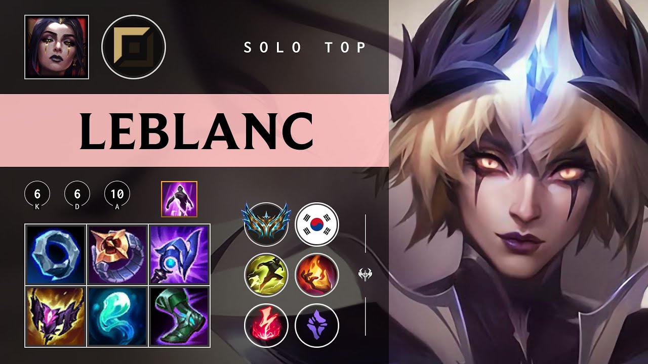 LeBlanc Top vs Sett - KR Challenger Patch 26.01