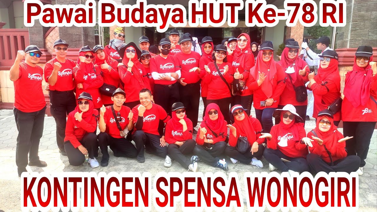 Kontingen SMP Negeri 1 Wonogiri dalam Pawai Budaya HUT Ke-78 RI