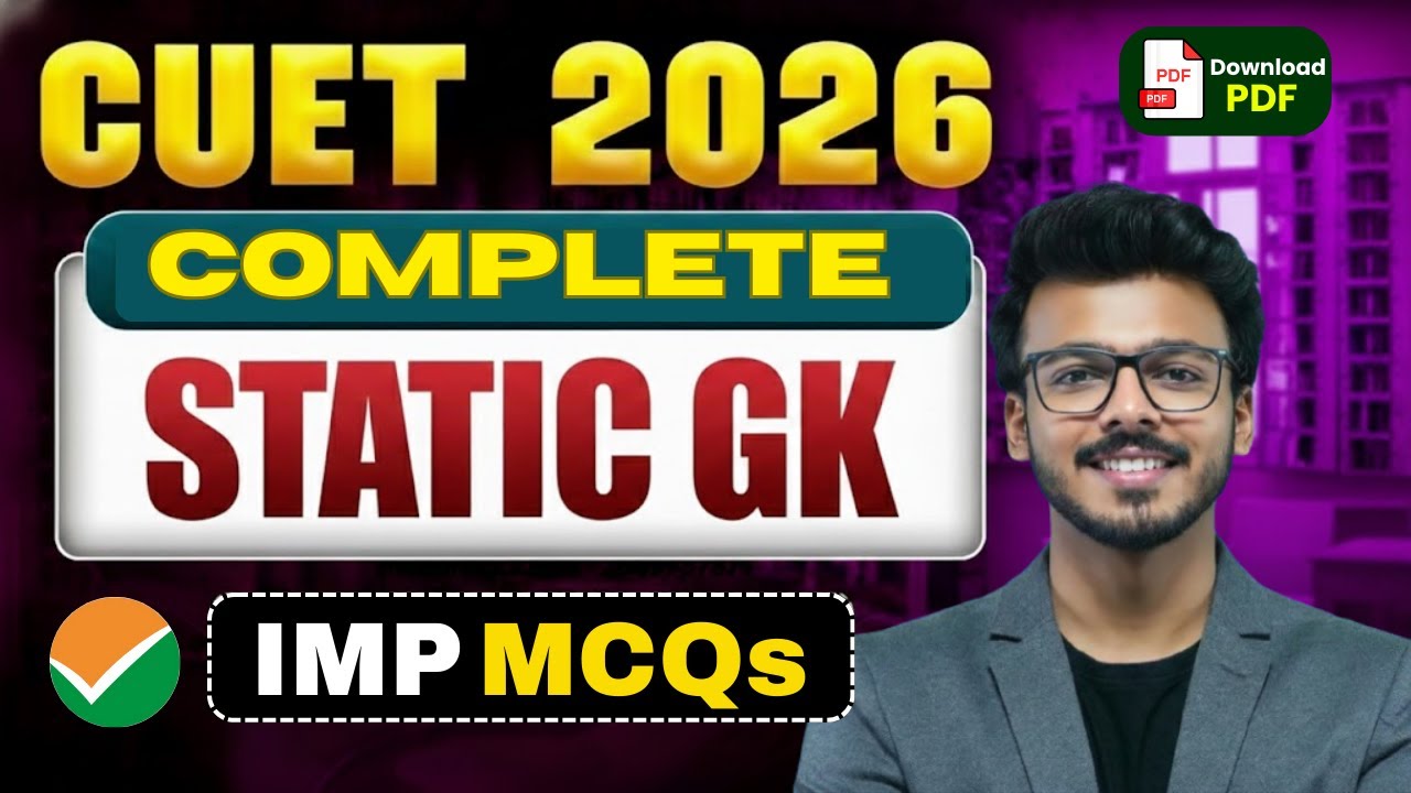 Complete Static GK (MCQs) | CUET GAT 2026 | By Harsh Soni