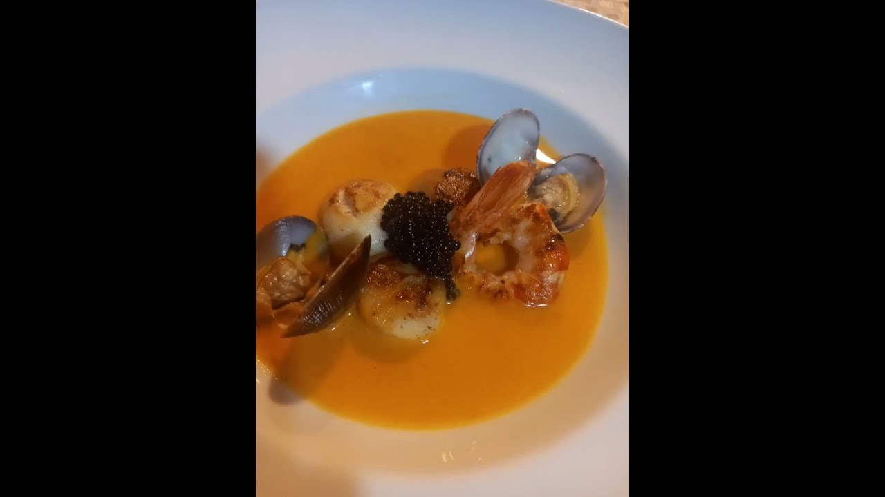 Vieiras con crema de marisco (Entrante navideño)