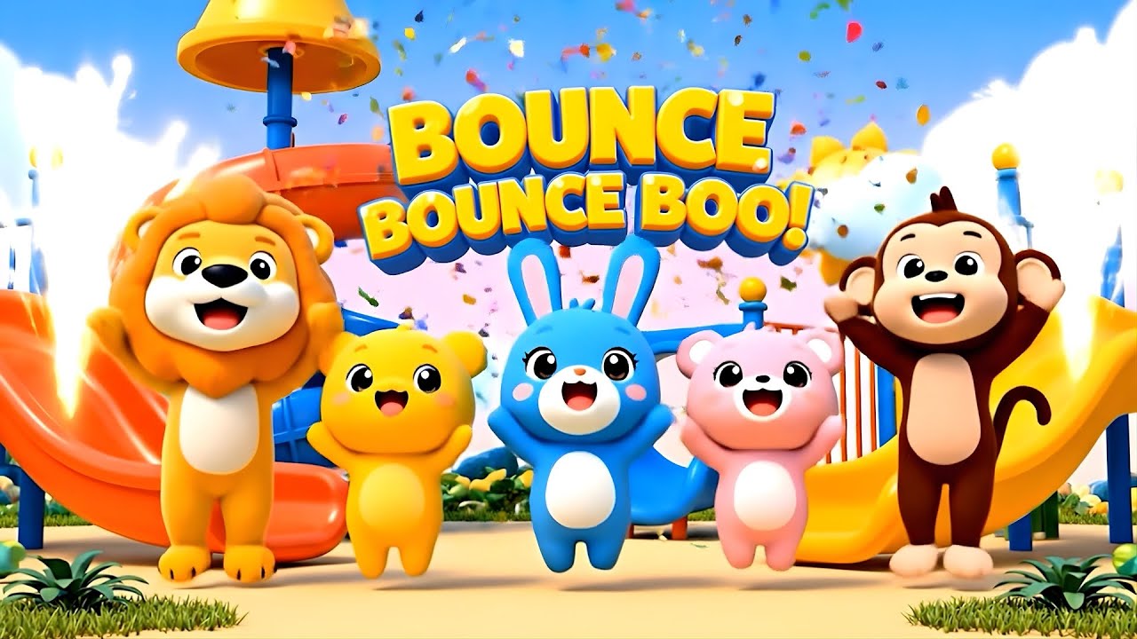 Bounce Bounce Boo! 🦘 Kids Action Song | Jump, Clap & Stomp! 🌈