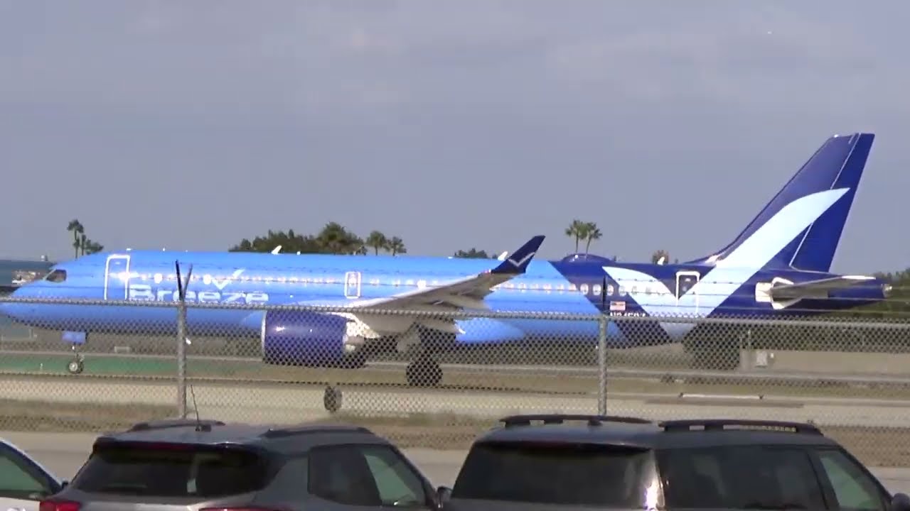 Наблюдение за самолетами в аэропорту Лонг-Бич (LGB) | Самолеты Breeze Airways A220 и другие | Сен...