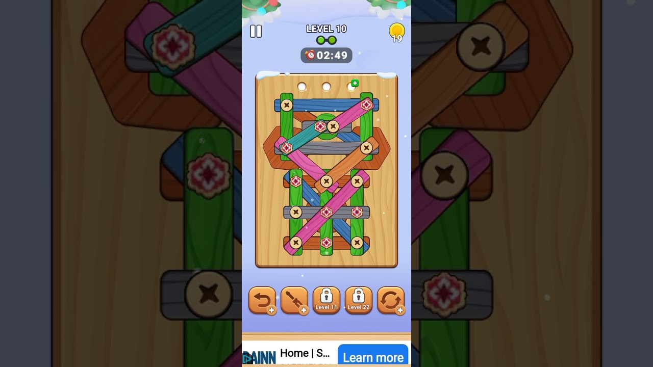 Wood Screw Puzzle Game Level 10 &lrm;@kareemkhan7907