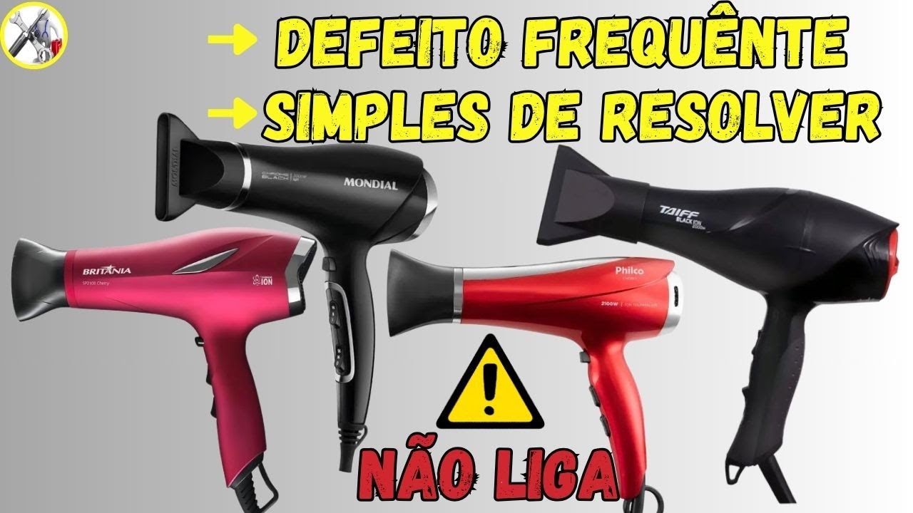 Secador de cabelo não liga! Defeito simples de resolver que está acontecendo com muita frequência