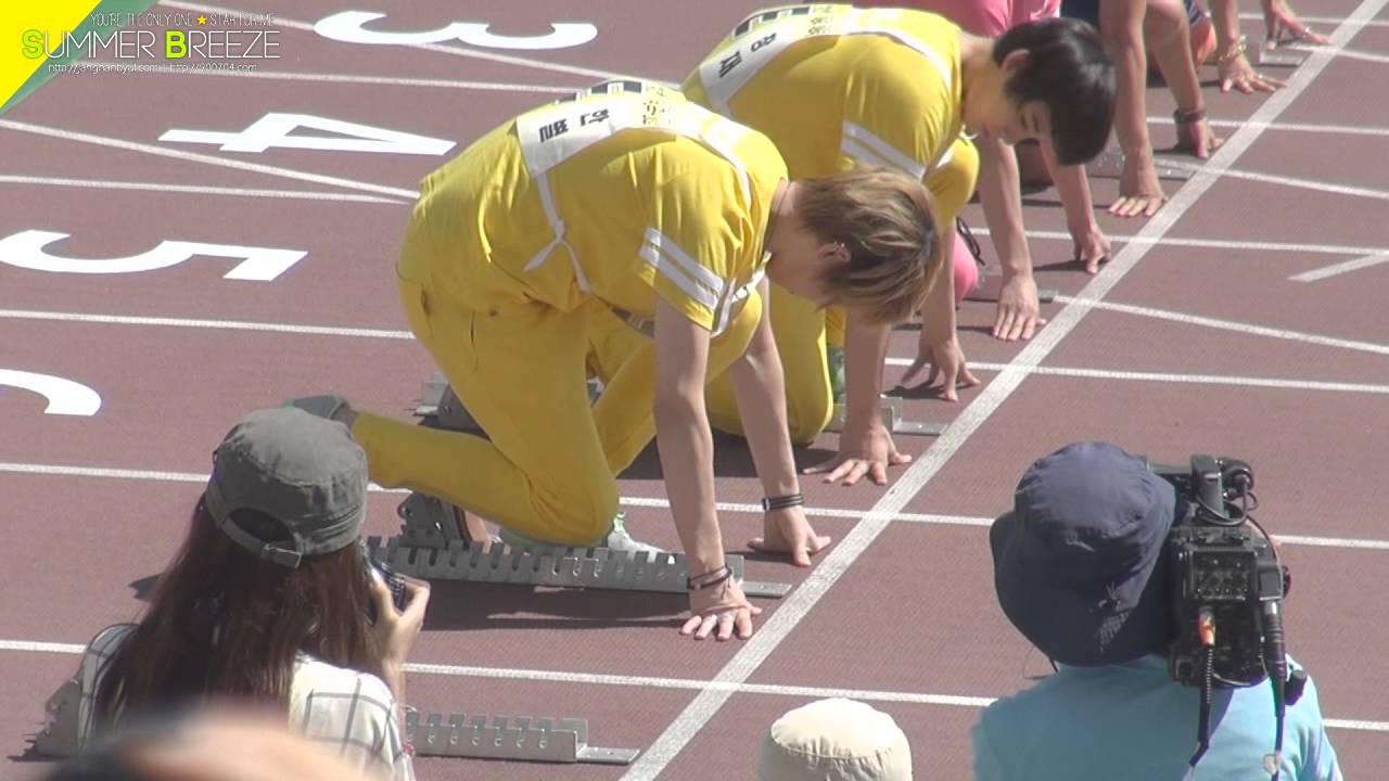 130903 아이돌육상대회 남자 100m 달리기 레드애플 한별 출전