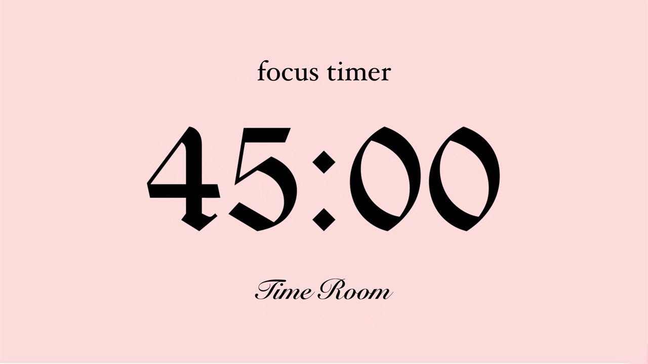🌸 45 Minute Silent Timer with Alarm | Focus & Relax