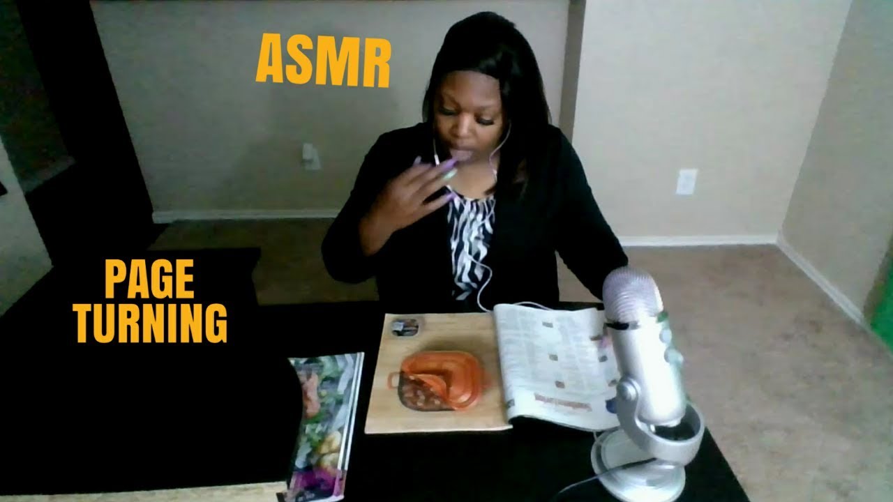 ASMR| Requested| Magazine Page Turning| Middle Finger Licking