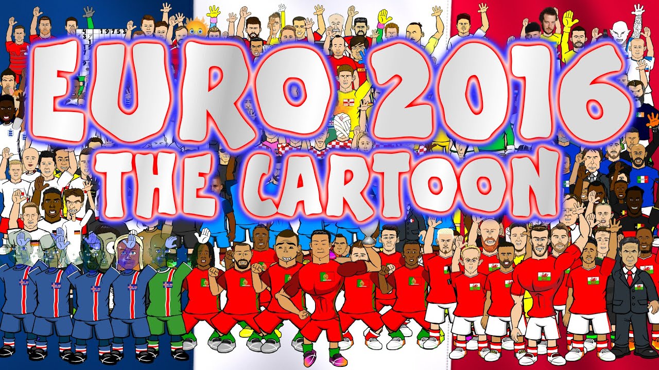 EURO 2016 - the CARTOON! (Compilation - highlights from every game with best games and goals)