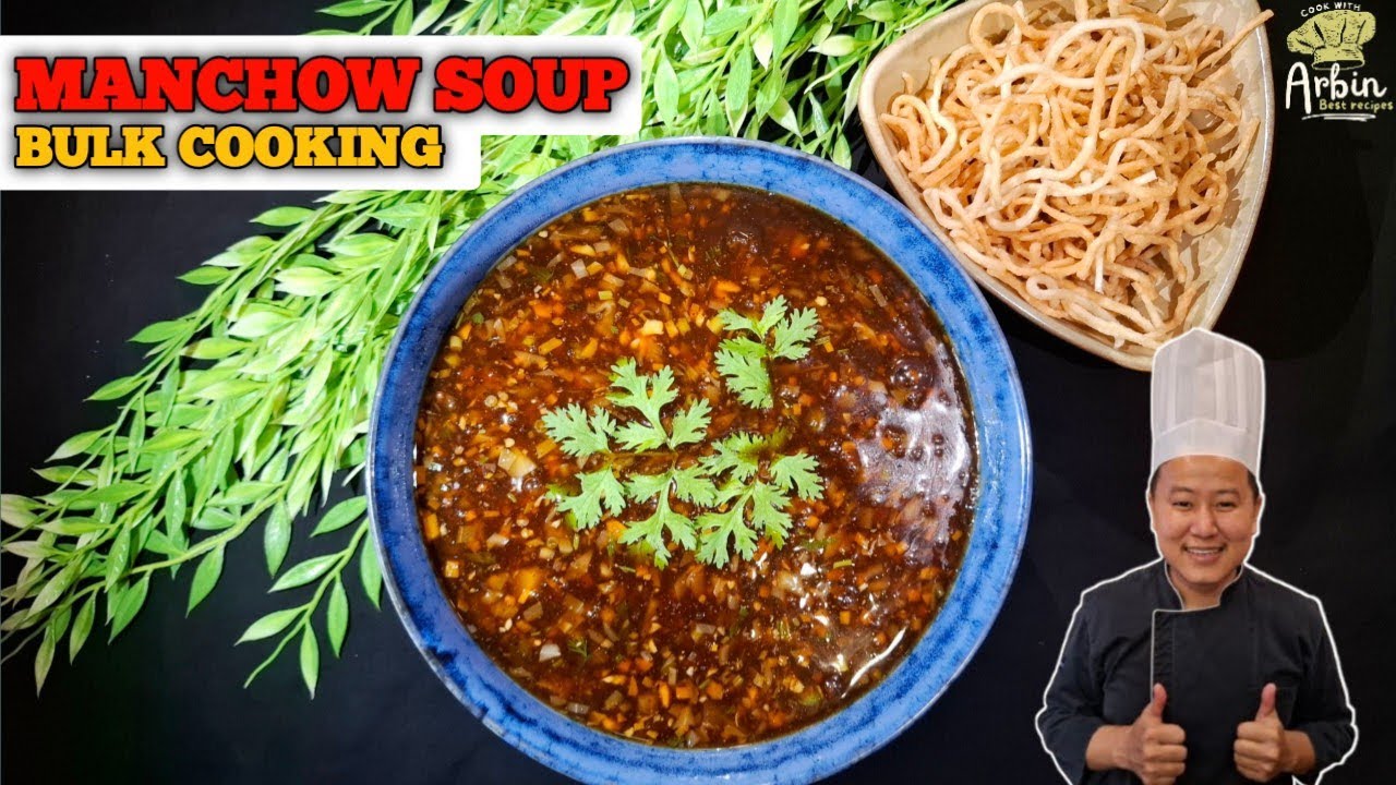 Veg Manchow Soup For 15 People's | Bulk Cooking | @Cook with Arbin