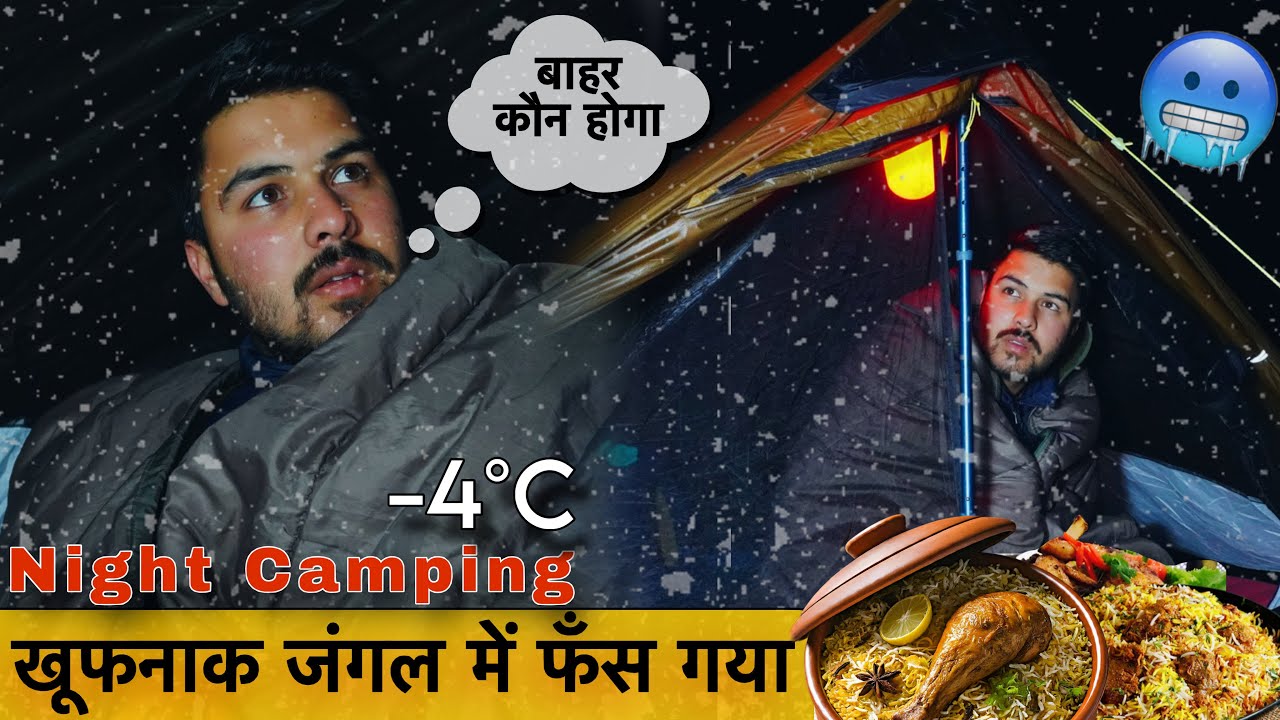 Coldest Solo Night Camping In Deep Jungle | Winter Camping In India | Camping Trip #winter 