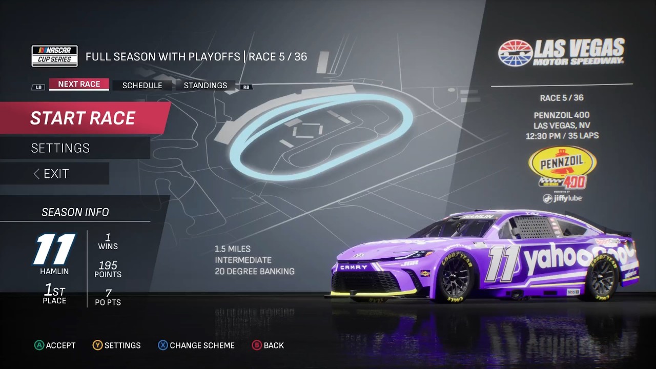NASCAR 25 - Denny Hamlin Championship Mode - Race 5/35