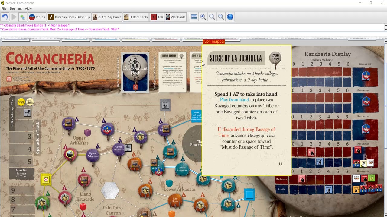 Comancheria Gameboard ITA - Video 6 - Playthrough - Passage of time e battaglia