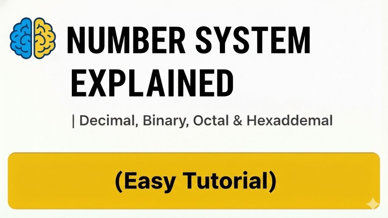 Number System Explained | Decimal, Binary, Octal & Hexadecimal (Easy Tutorial) Thanks Saad Soomro