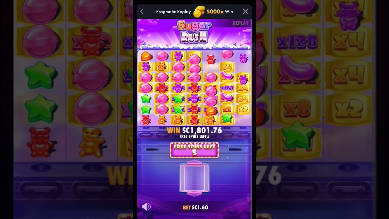 SUGAR RUSH MAX WIN 5000X. stake us max win #casino #gambling #maxwin #sugarrush #slots