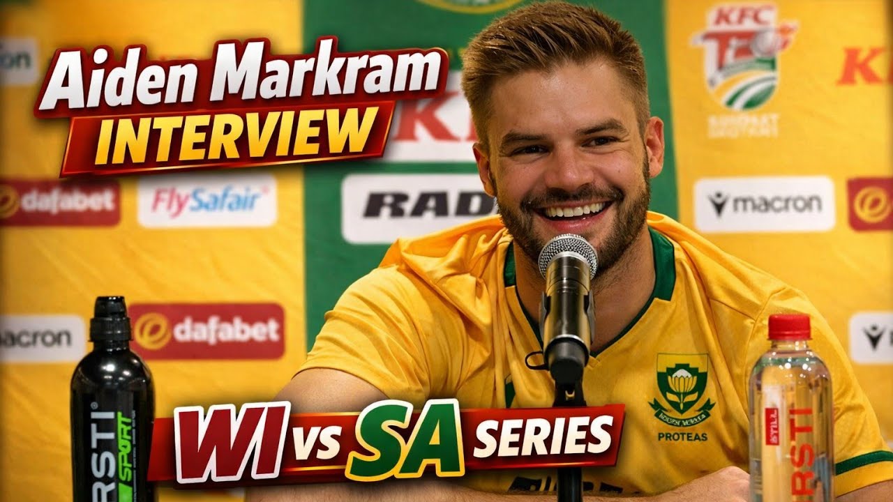Aiden Markram Interview Ahead of SA vs WI T20 Series | Proteas Captain on World Cup Preparation