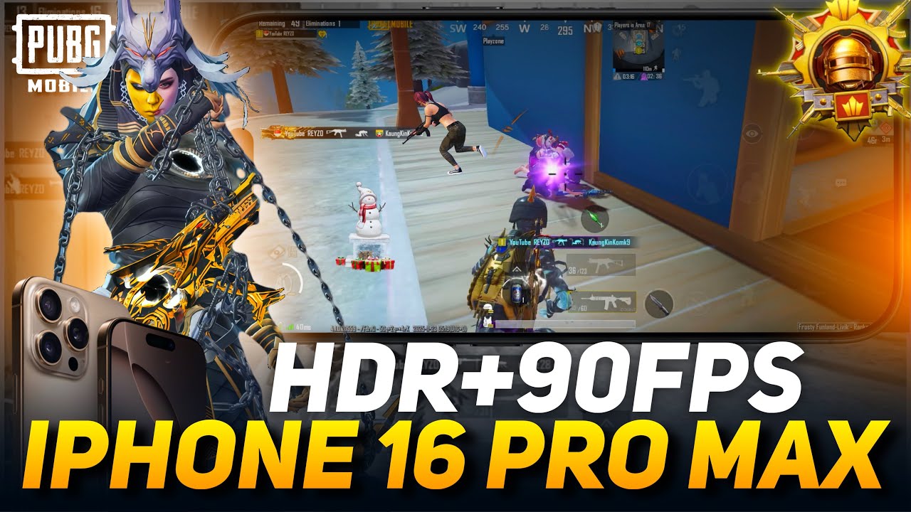 iPhone 16 Pro Max HIGH GRAPHICS GAMEPLAY TEST | PUBG MOBILE