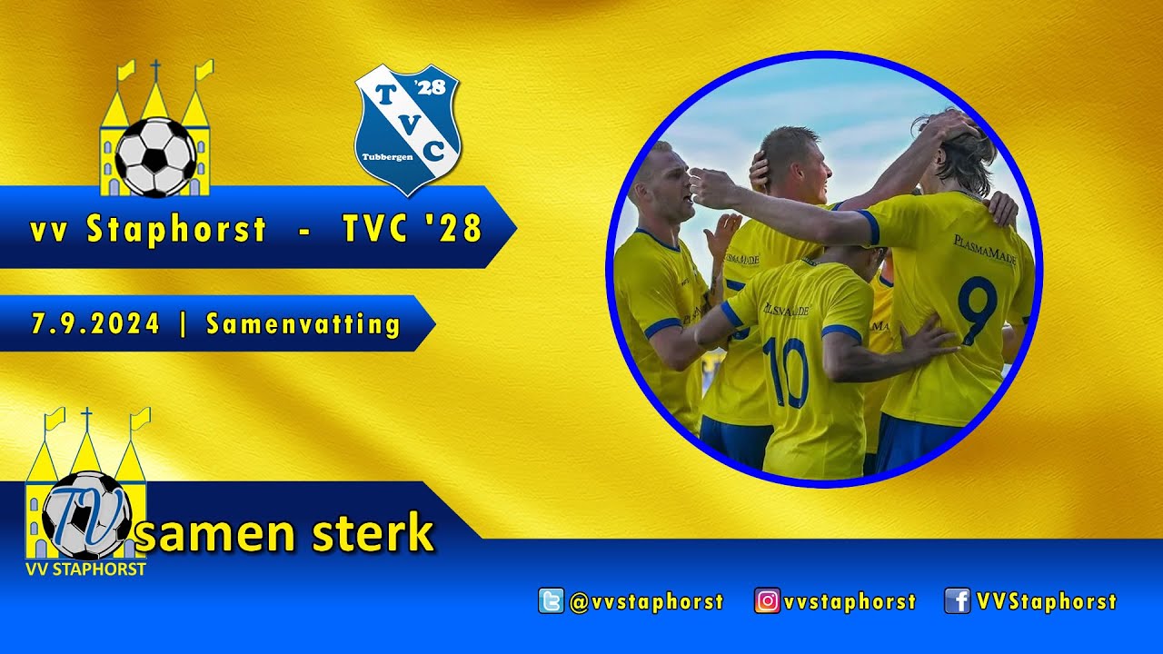 vv Staphorst - TVC '28 | 7.9.2024 | Samenvatting