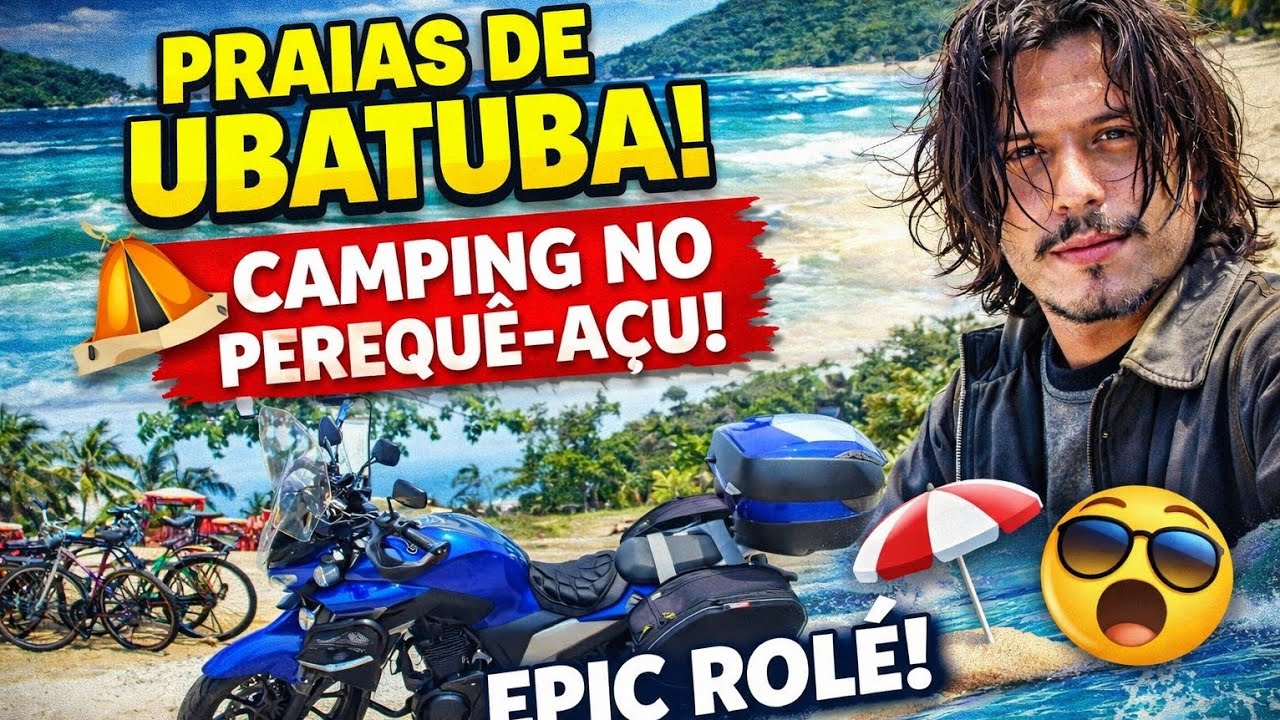 Rolê de moto fz25 nas praias de Ubatuba-acampamento com Motoclube AMM Brasil - vistas incríveis ✅