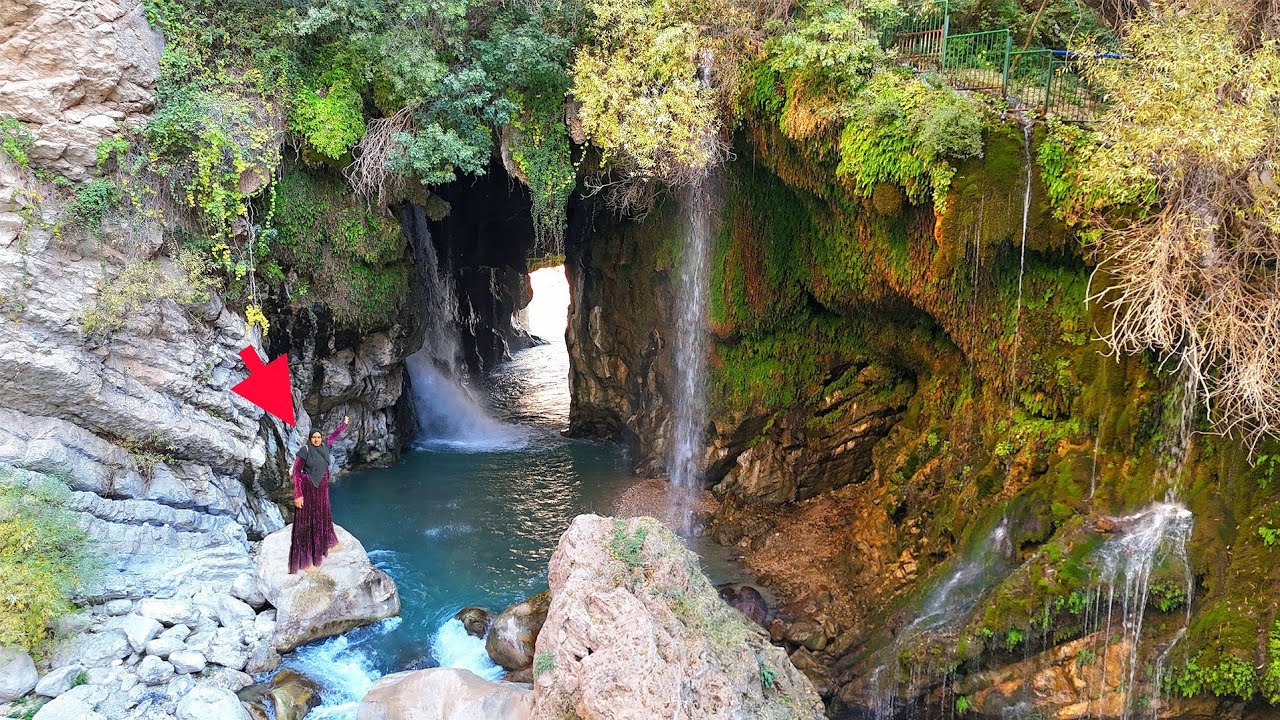 🏞️Unbelievable but True! The Deadly &ldquo;Ab-e Malakh&rdquo; Waterfall 😲 | Journey with Soghra the Nomad Woman 