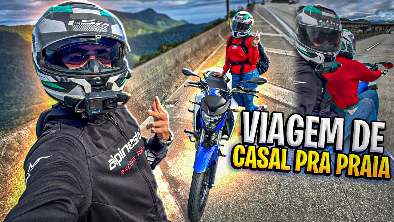 DESCENDO A SERRA DE TITAN 160 DE GARUPA - VIAGEM DE CASAL 😍🔥