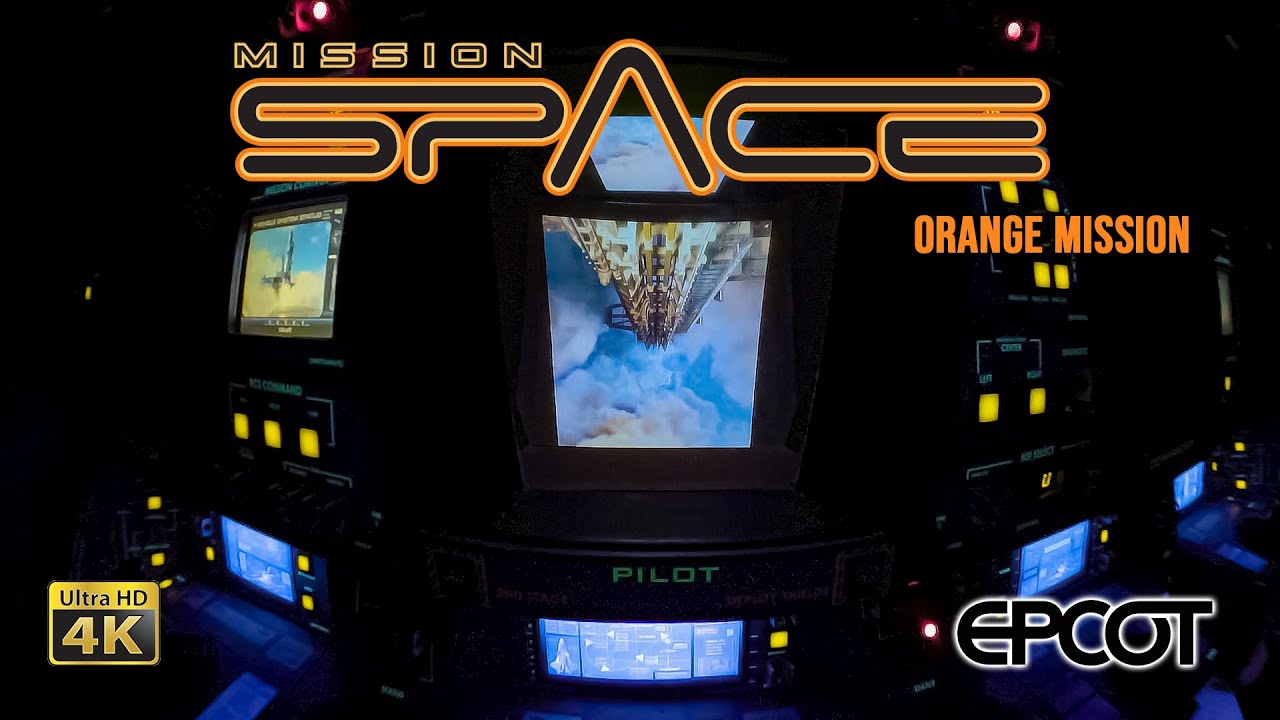 Mission Space Orange Low Light Wide Angle 4K POV with Queue EPCOT Walt Disney World 2021 03 03