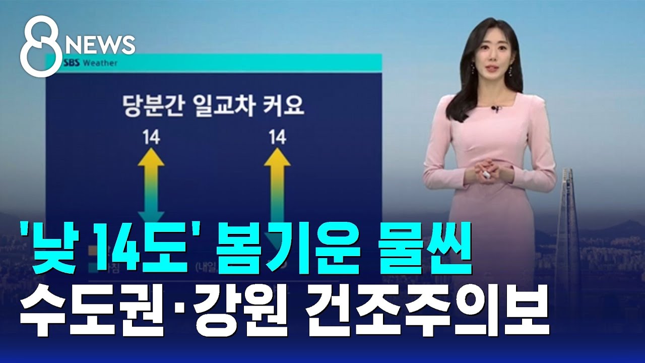 [날씨] '낮 14도' 봄기운 물씬…수도권·강원 건조주의보 / SBS 8뉴스