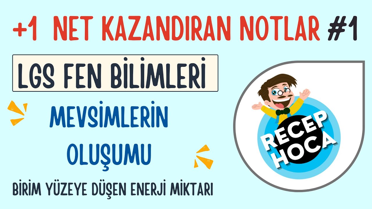 Mevsimlerin Oluşumu: Birim Yüzeye Düşen Enerji Miktarı - Konu Anlatımı